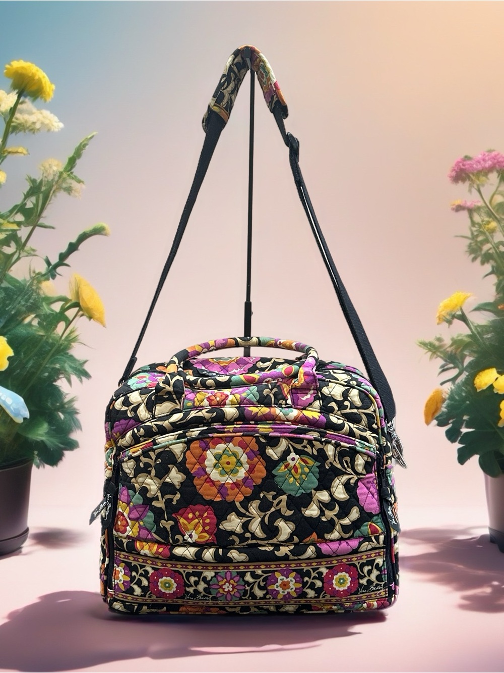 Vera Bradley Quilted Laptop Bag”Suzani” - Picture 2 of 14